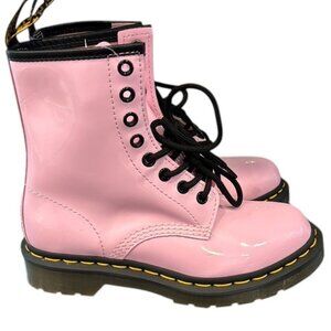 Dr. Martens 1460 8-Eye Patent Boot - Pale Pink Women’s Size 5 NEW